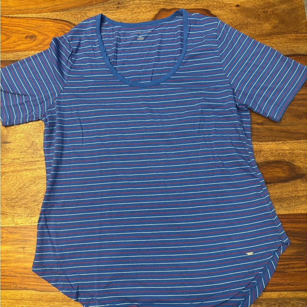 Tommy Hilfiger Blue Fitted Short Sleeve T-Shirt